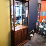 Wood and Art Deco glass showcase