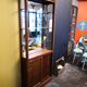 Wood and Art Deco glass showcase