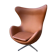 EGG Chair design Arne Jacobsen edition Fritz Hansen brown leather
