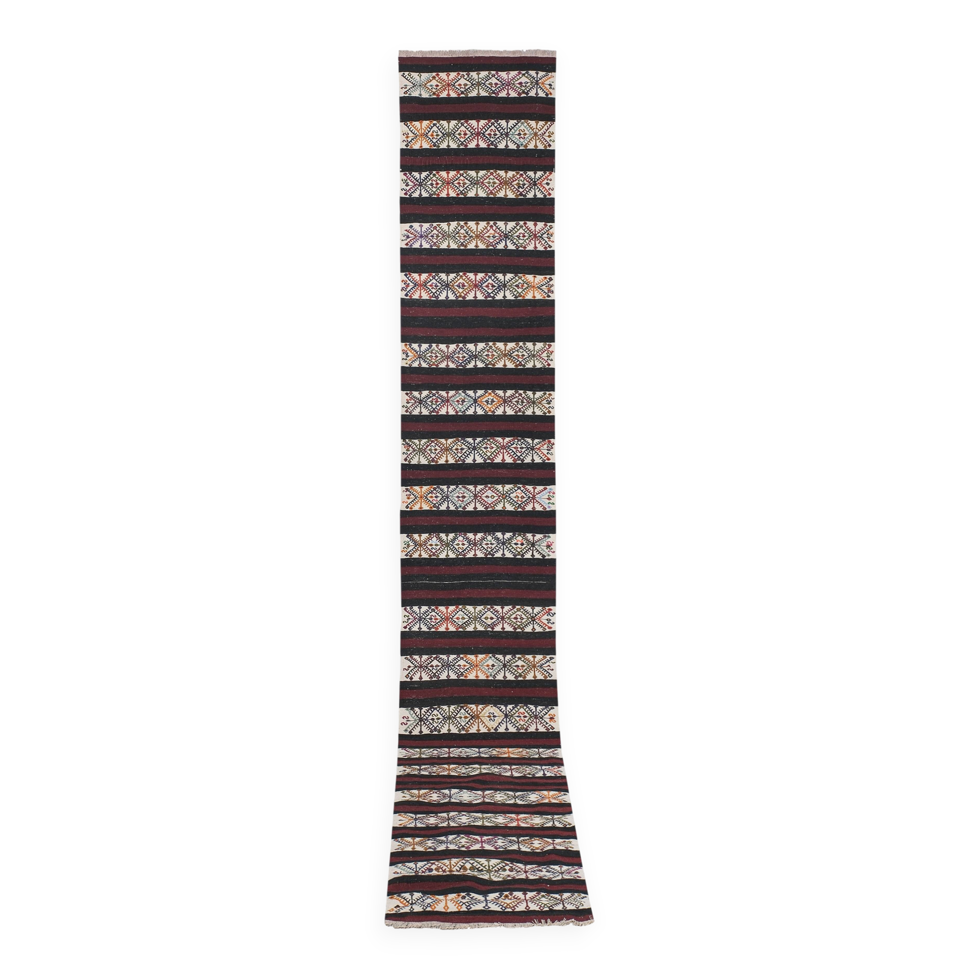 Vintage Turkish Oushak Handwoven Rug 69x465 cm