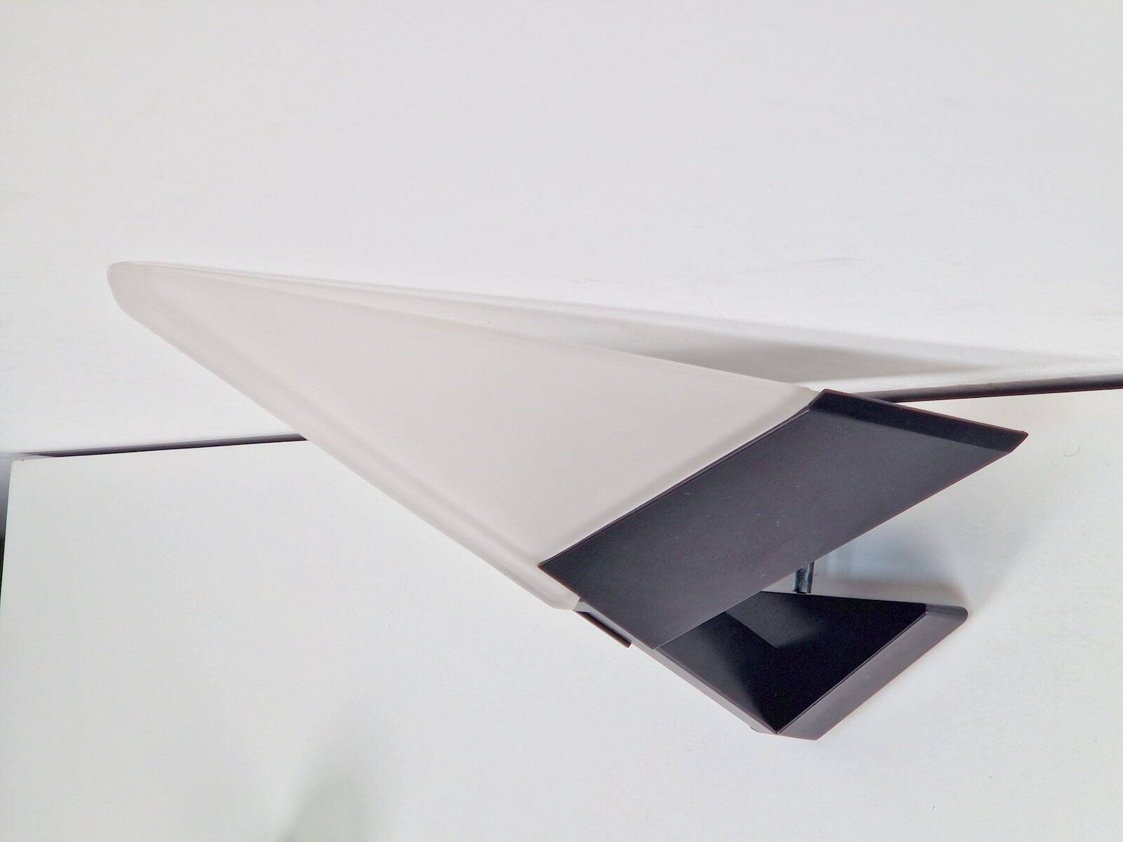 Postmodern Metal & Glass Wall Lamp, Italy, 1980s