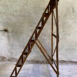 Vintage wooden painter's stepladder 6 folding steps