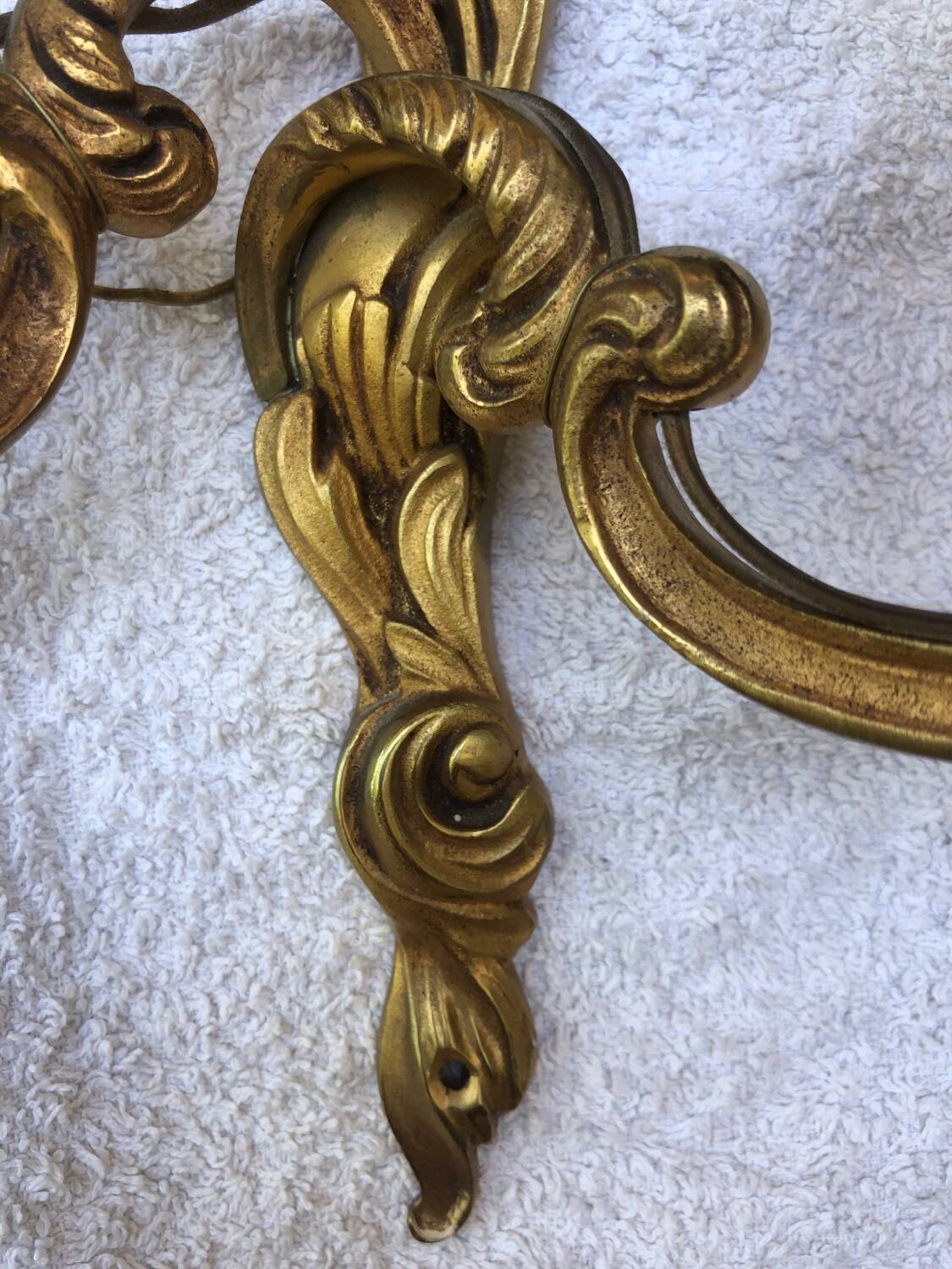 Pair of Louis XV style bronze sconces