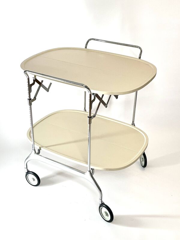 Chariot de bar pliable Vintage Kartell Gastone par Antonio Citterio, années 1980, Italie