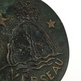 Max Le Verrier bronze trinket bowl, decoration of the sign of the zodiac Aquarius, 1930/1940