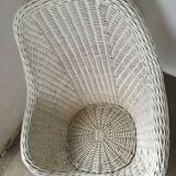 Braided rattan armchair