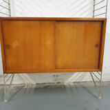 Pinewood wall unit by Nils “Nisse” Strinning for String, Sweden 1950's