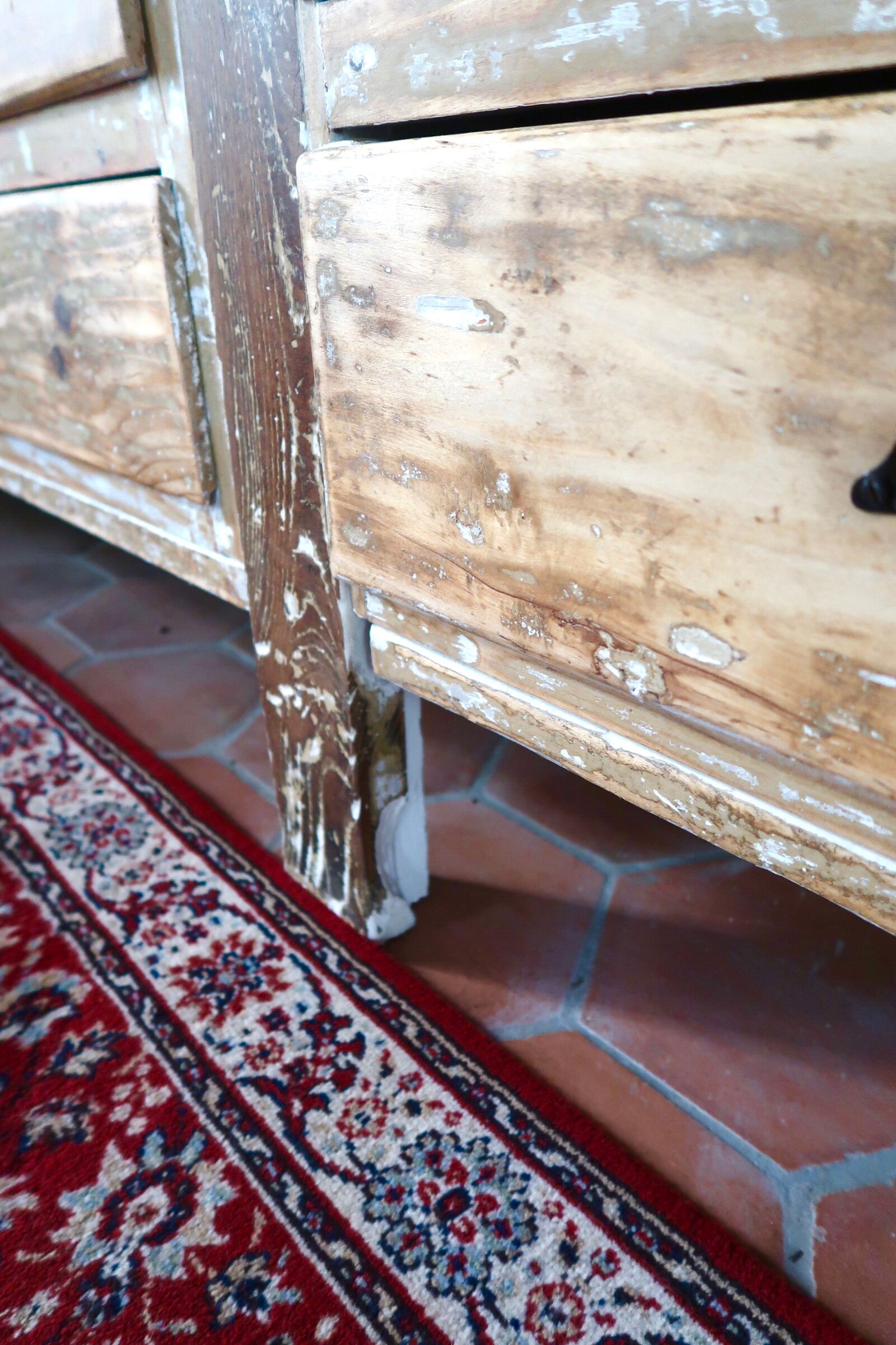 Meuble de métier comptoir en bois