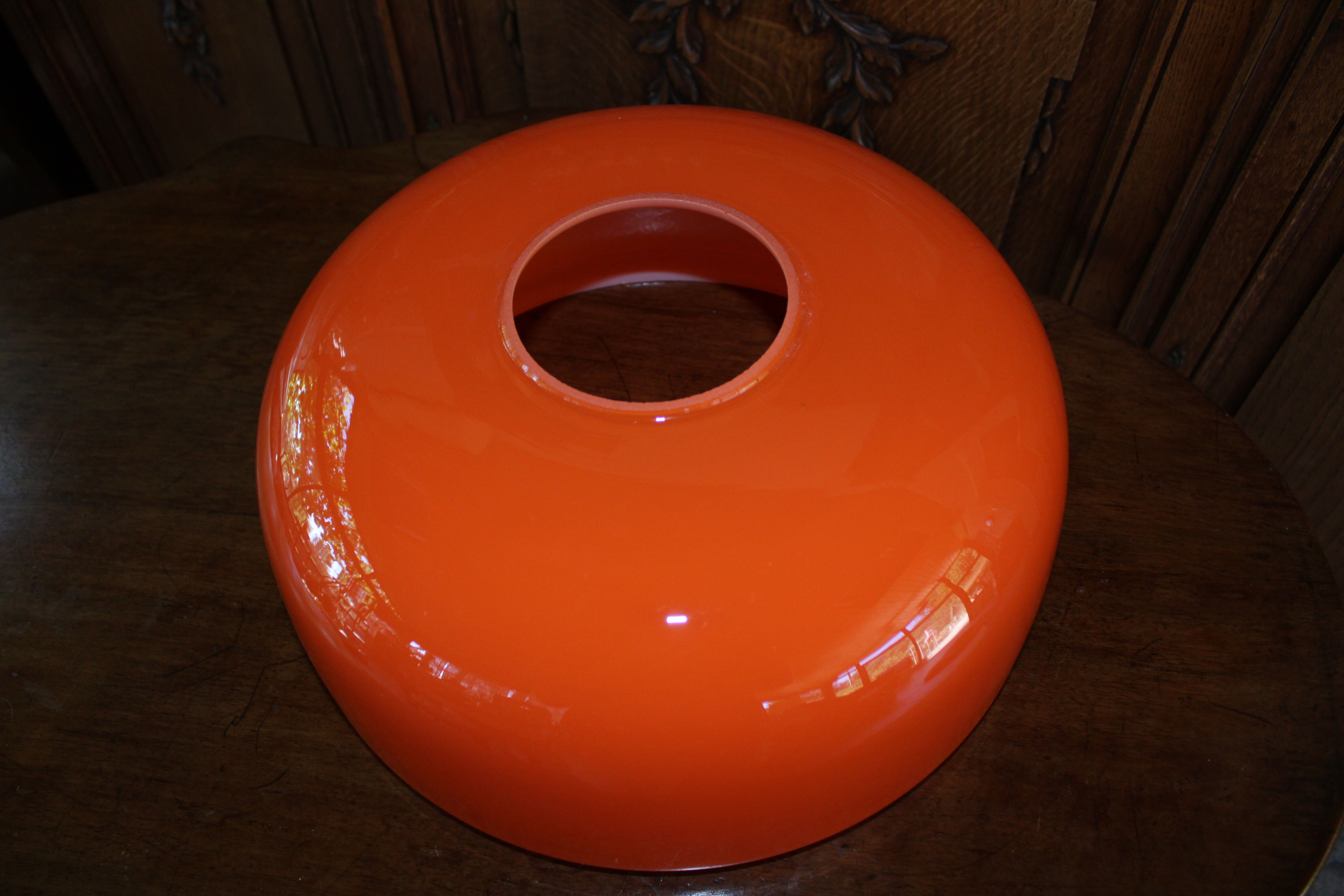 Hanging rises and drops vintage orange opaline