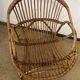 Rattan basket armchair from the 60s and 70s
