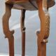 Sellette guéridon noyer art nouveau 1900 marbre rose
