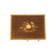 Reuge music box table with key inlaid wood made in italy 43cm