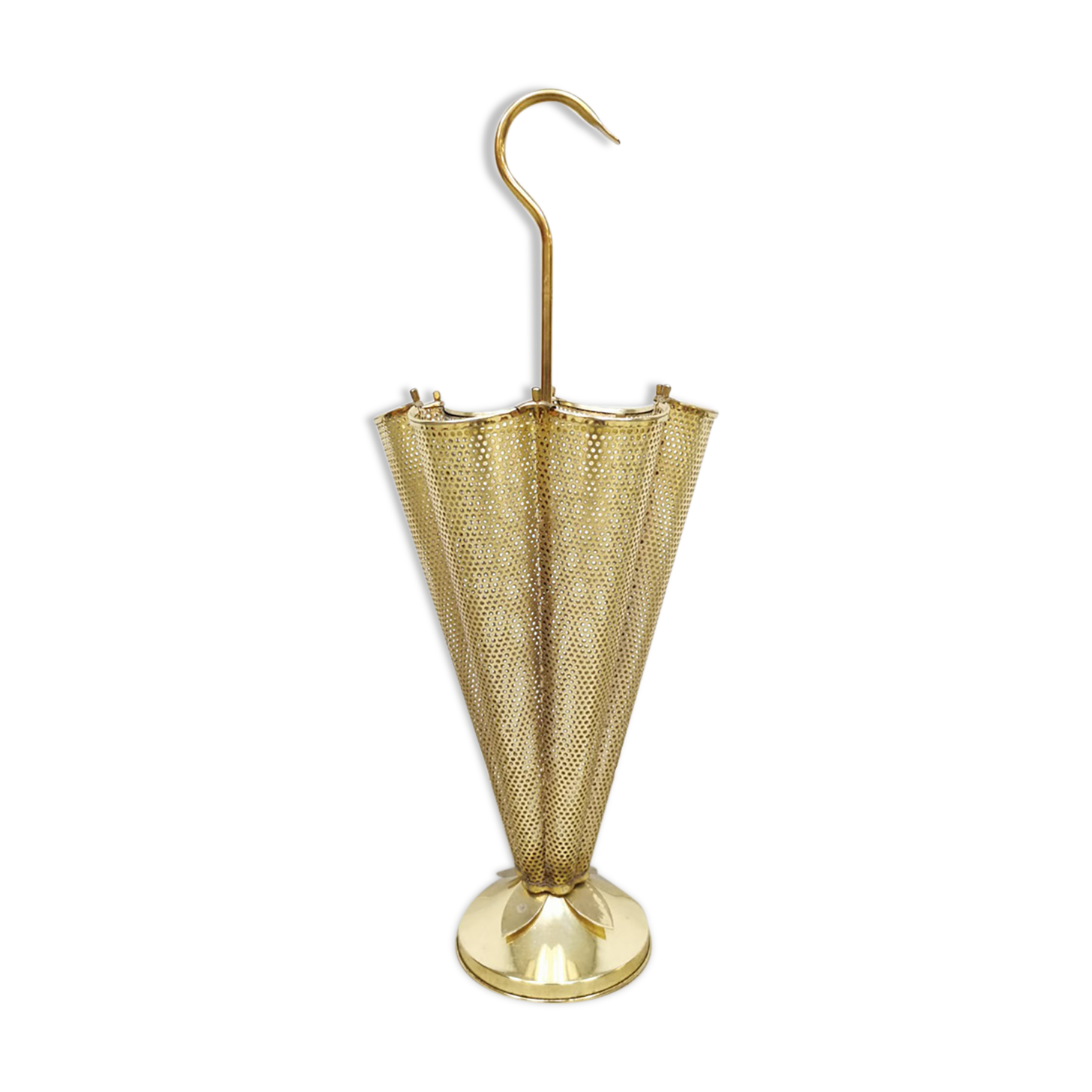 Midcentury brass umbrella stand 70's