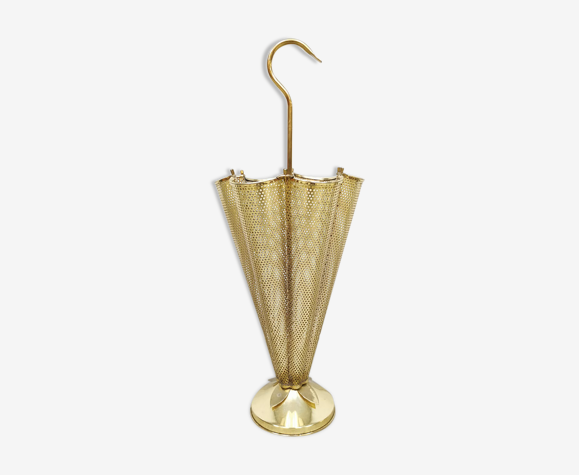 Midcentury brass umbrella stand 70's