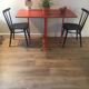 Table pliante pliable formica orange vintage