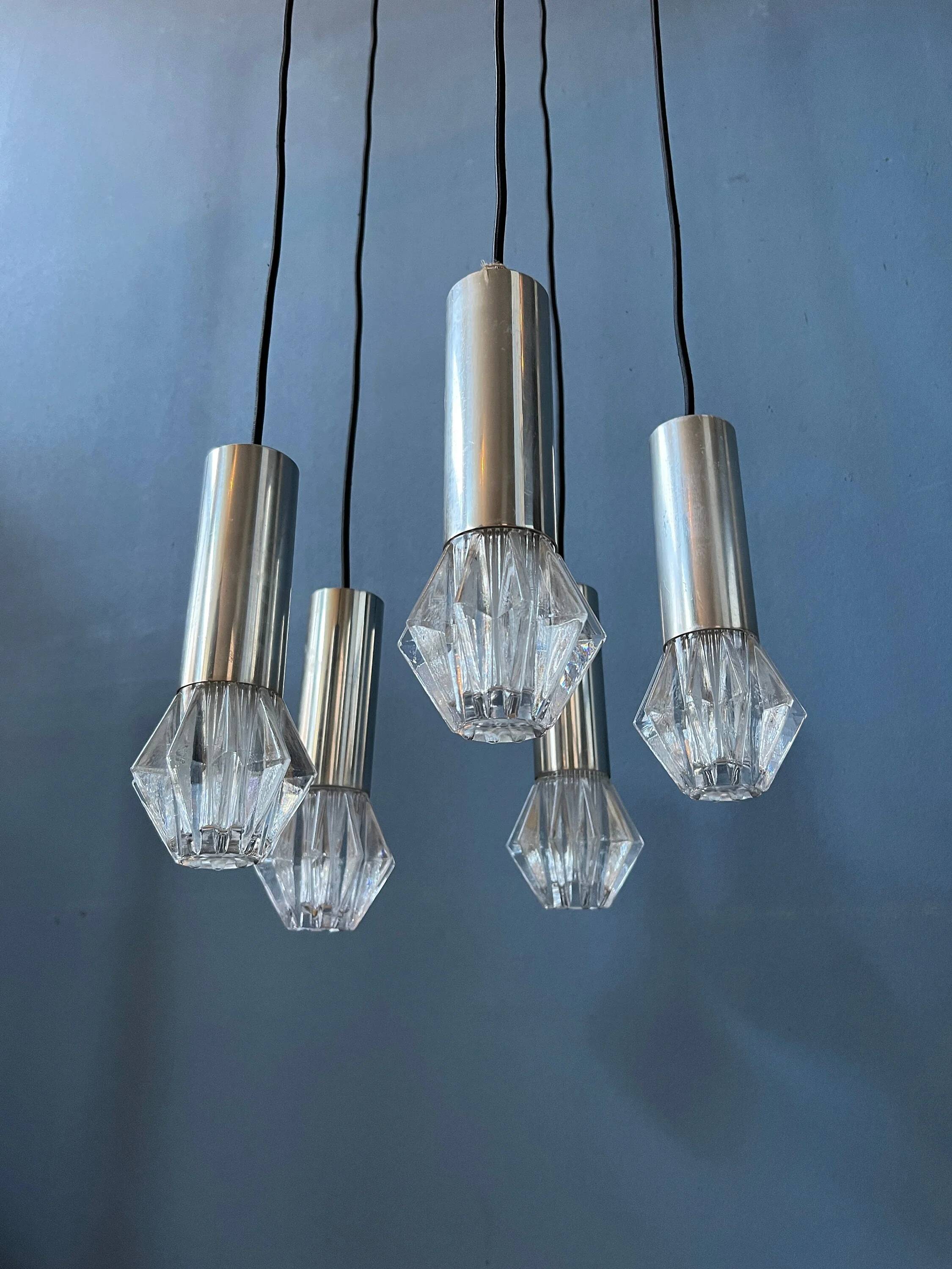 Suspension cascade Space Age Mid-Century / luminaire vintage