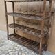 Ancien rack - étagère d'atelier en teck birman