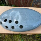 Pique glass flowers, hick double glass paste in the shape of a pebble