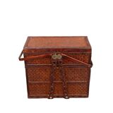 Rattan picnic basket, 20th century