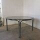 Round chrome and smoked glass coffee table