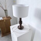 1940s Art Deco oak desk lamp