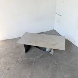 Handcrafted metal coffee table from the 1970s