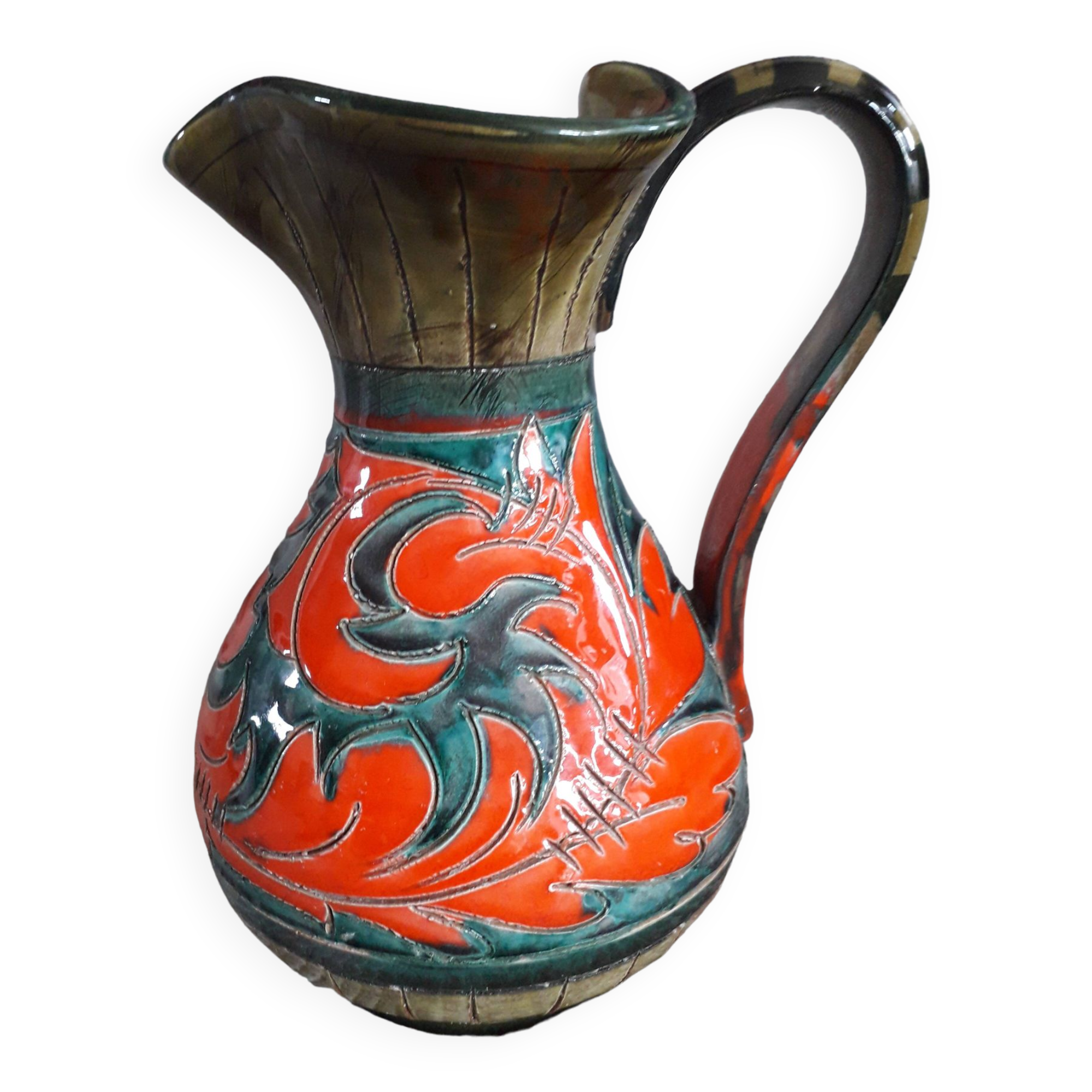 Vintage signed vase in Italian ceramic