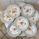 Set of 8 flat plates Digoin Sarreguemines 30s 40s