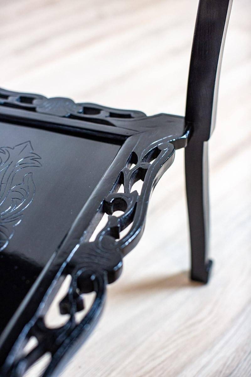 Antique Side Table with Ceramic Top, 1890s