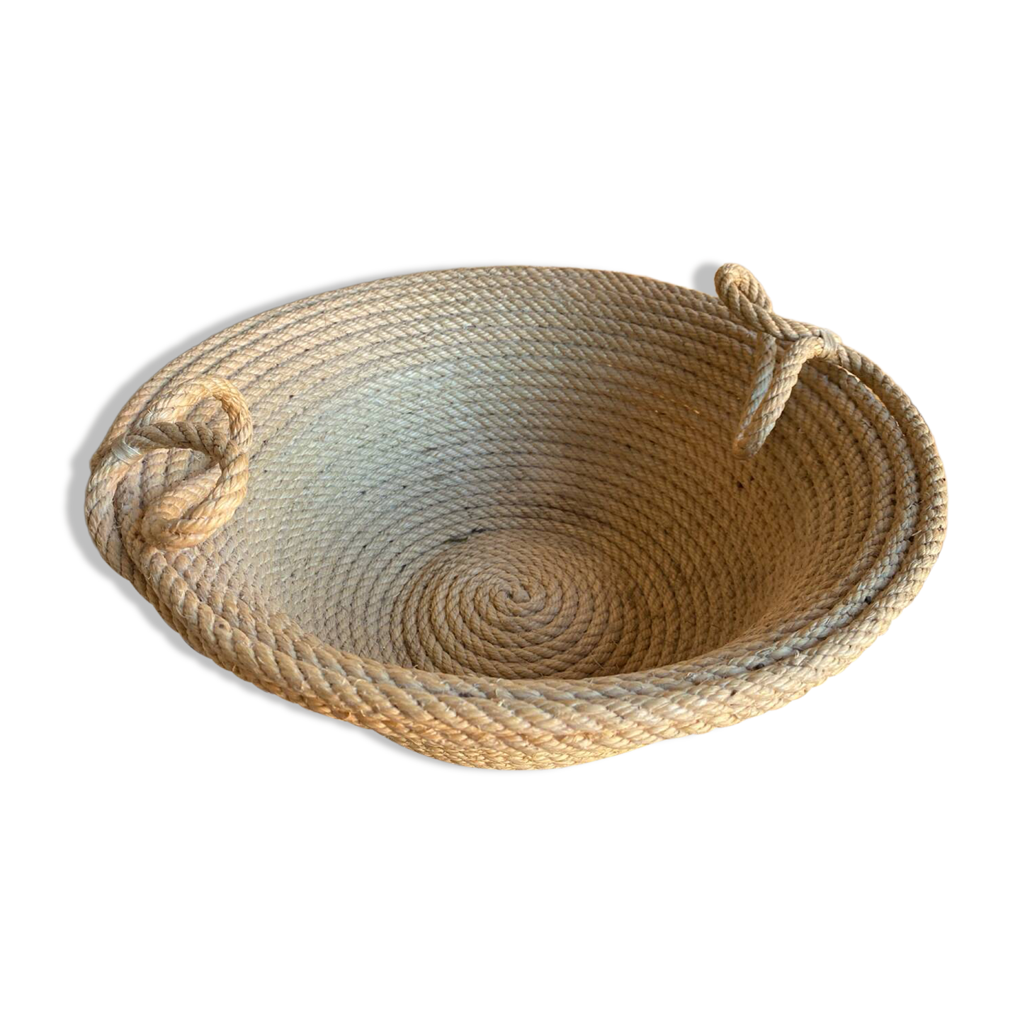 Old Basket with Vintage Rope Handles