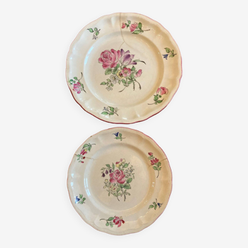 2 Decorative Plates With Flowers