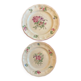 2 Decorative Plates With Flowers