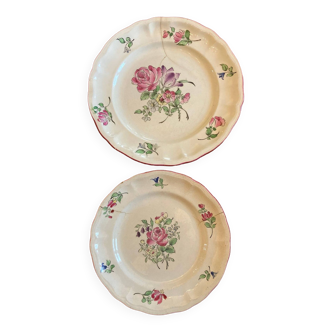 2 Decorative Plates With Flowers