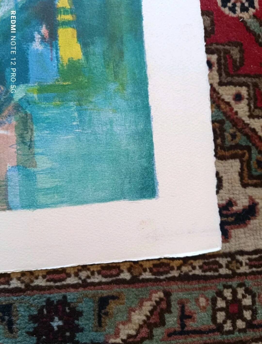 Lithograph José Palmeiro unsigned Spain Marina with boats 50x66 cm