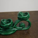 Green ceramic Vallauris Bougeoir