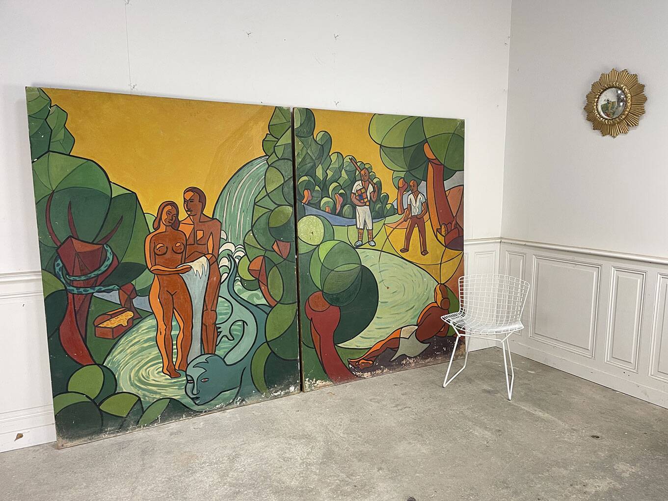 1950s diptych in the post-nabis style