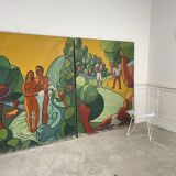 1950s diptych in the post-nabis style