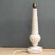 Italian lamp foot in twisted white marble