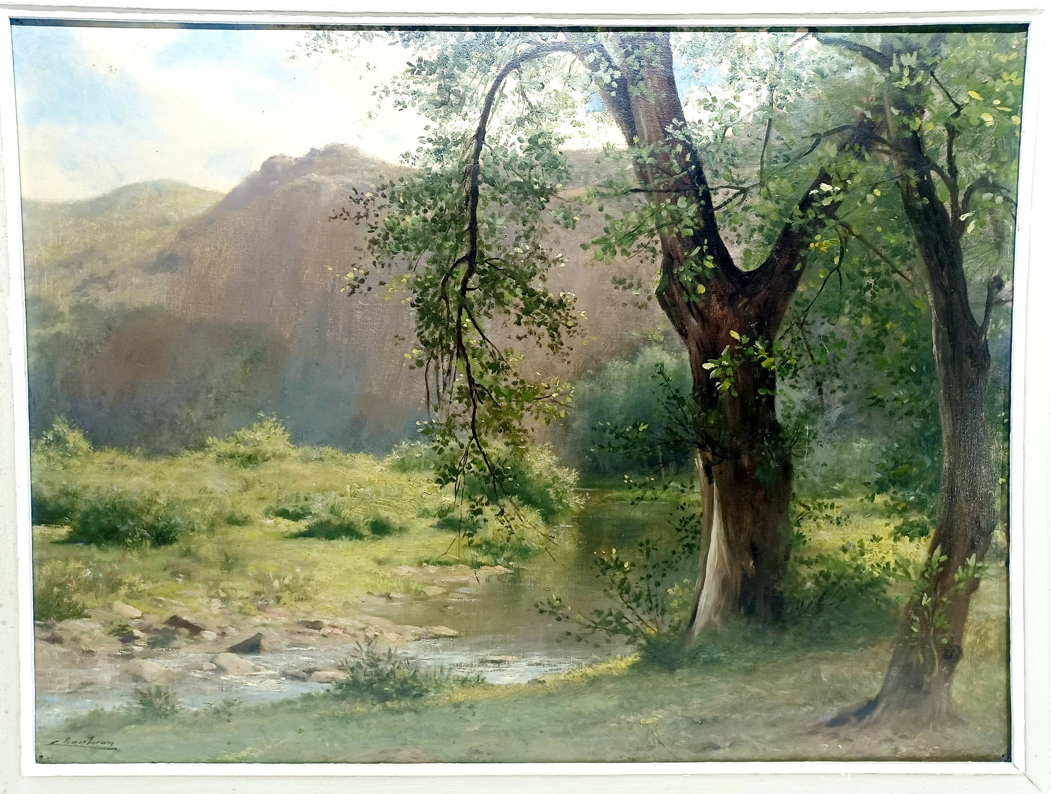 Oil on canvas - the river