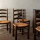 Vintage French Brutalist Dining Chairs by Georges Robert, 1950s, Set of 6