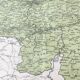 Vintage map of Belgium and Luxembourg 43x43cm from 1950