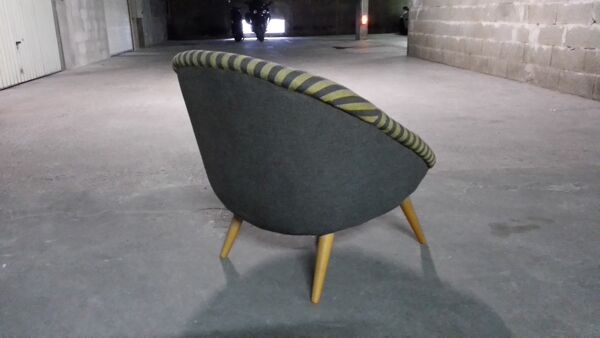 Fauteuil œuf  EGG années 50 style Jean Royere