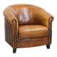 Fauteuil club en cuir de mouton