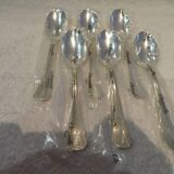 6 silver-plated soup spoons by Christofle Atlantide in blister pack