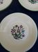 5 hollow plates in salins earthenware floral decoration diam 22 cm