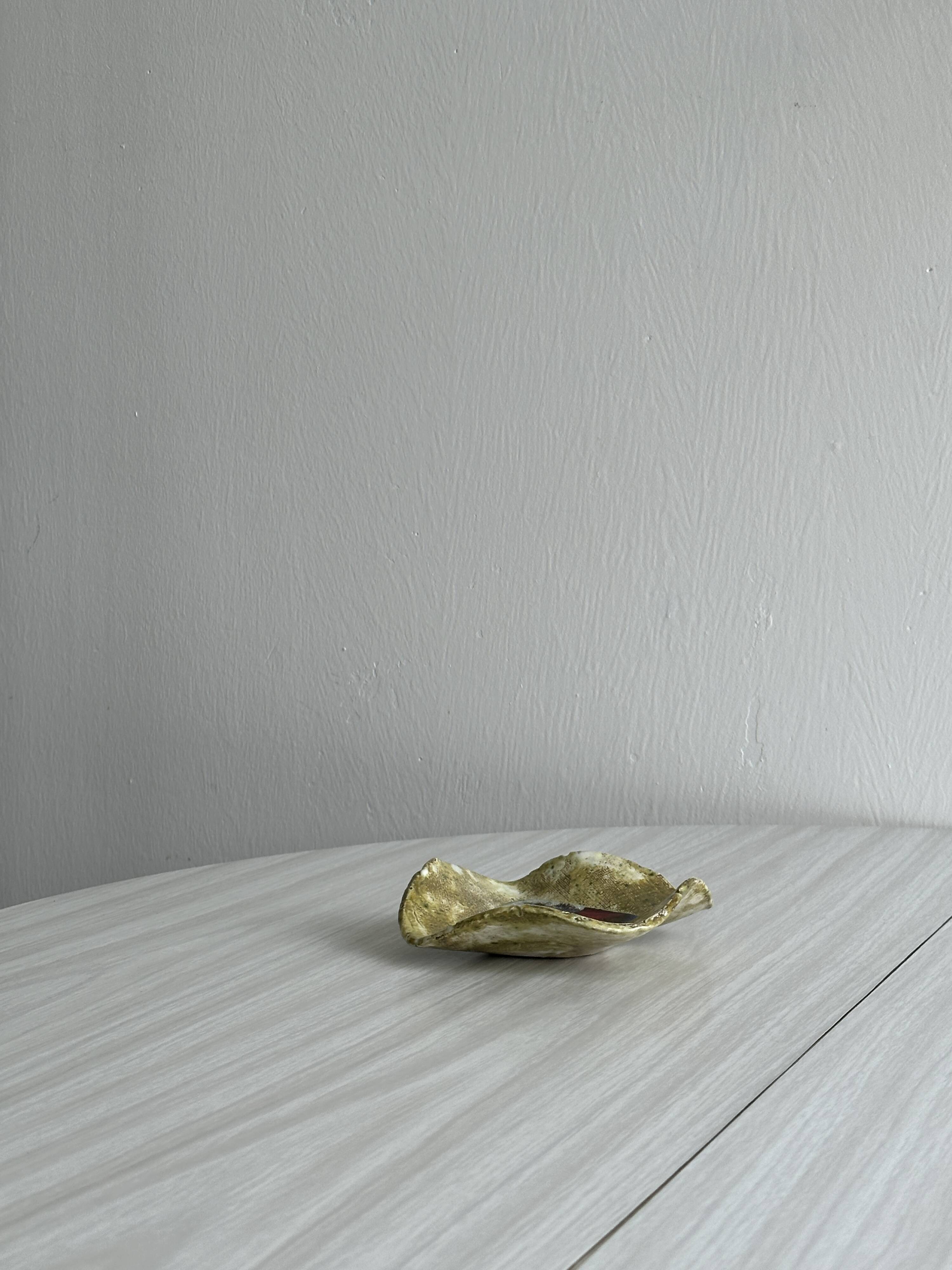 Handmade colorful ceramic pocket emptier, decorative object