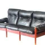 Vintage Scandinavian leather sofa