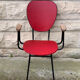 Fauteuil de bureau en métal bois et skaï 1950