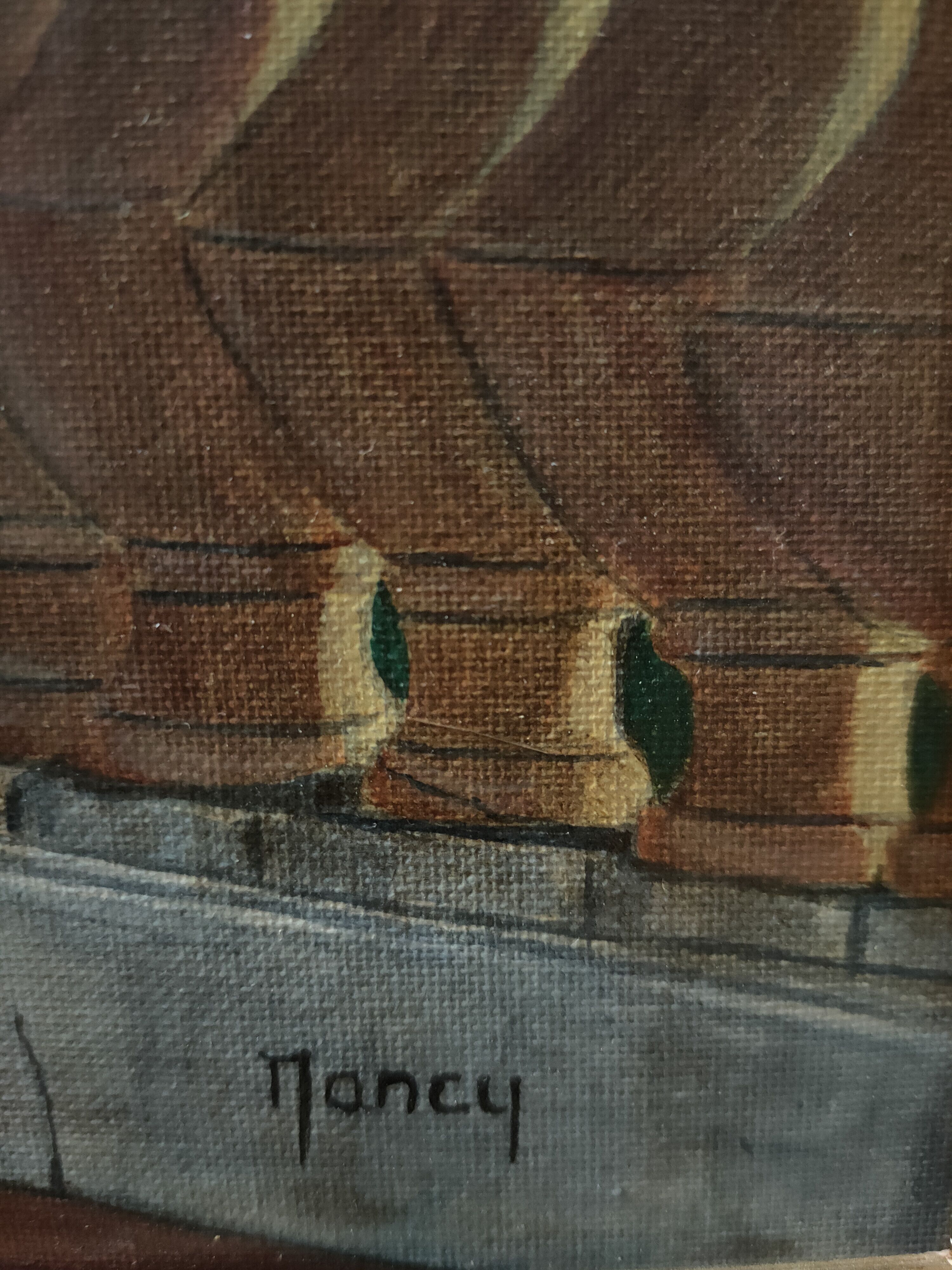 Signed canvas painting