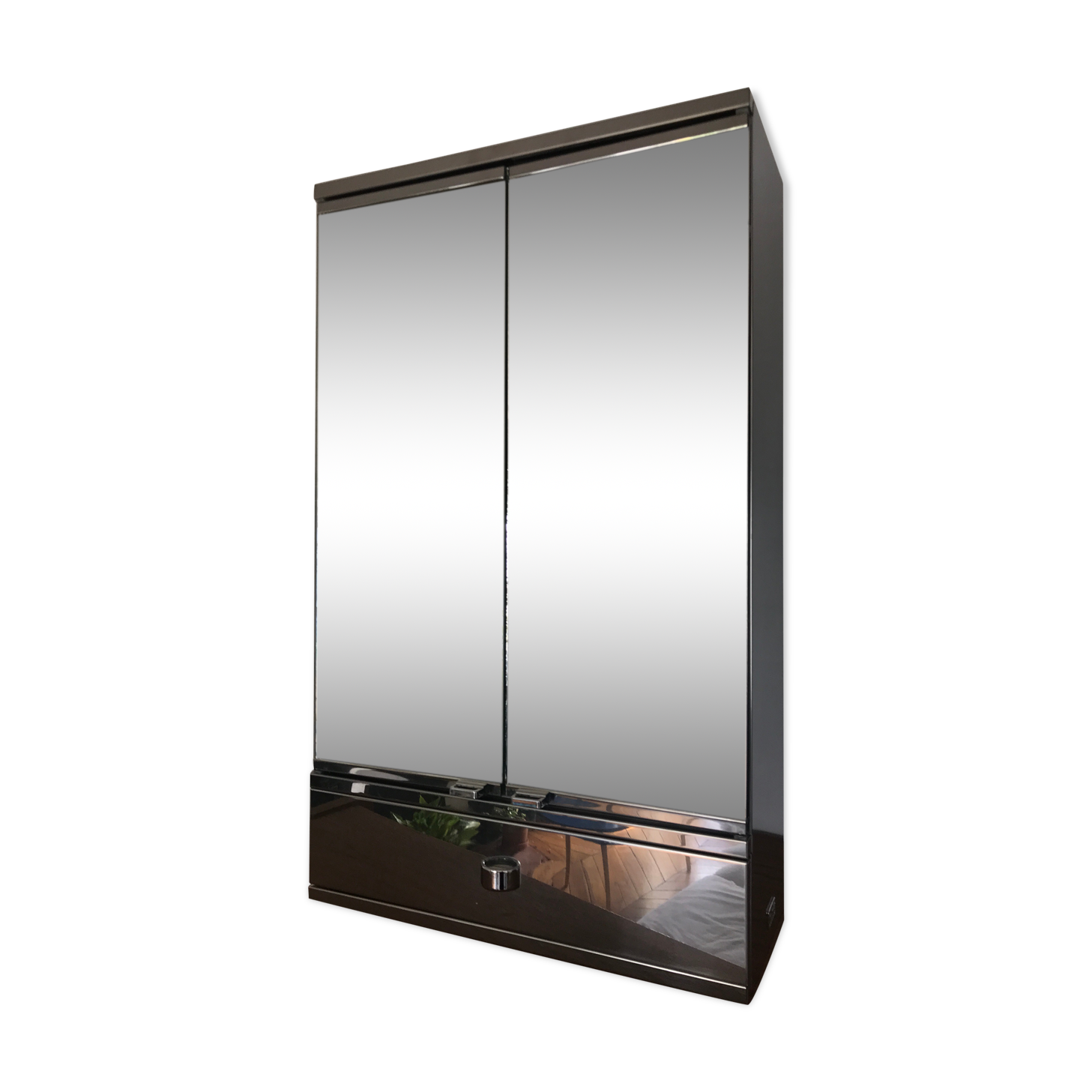 Medical cabinet bathroom all stainless steel and mirror
